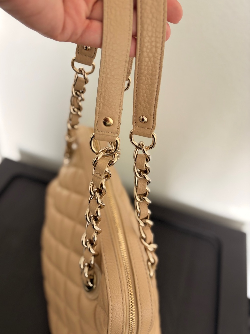 kate spade Quilted Leather Shoulder Bag - Nude- Used - Picture 5 of 10